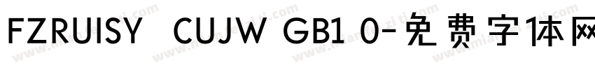 FZRUISY  CUJW GB1 0字体转换